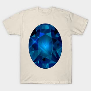 Turquoise and Blue Oval Shape Gemstone T-Shirt